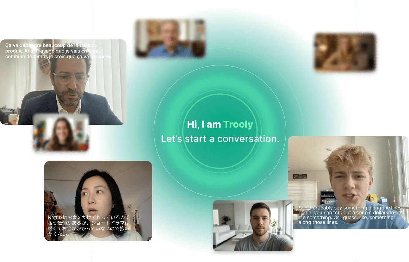 Trooly conducting live video interviews in multiple languages